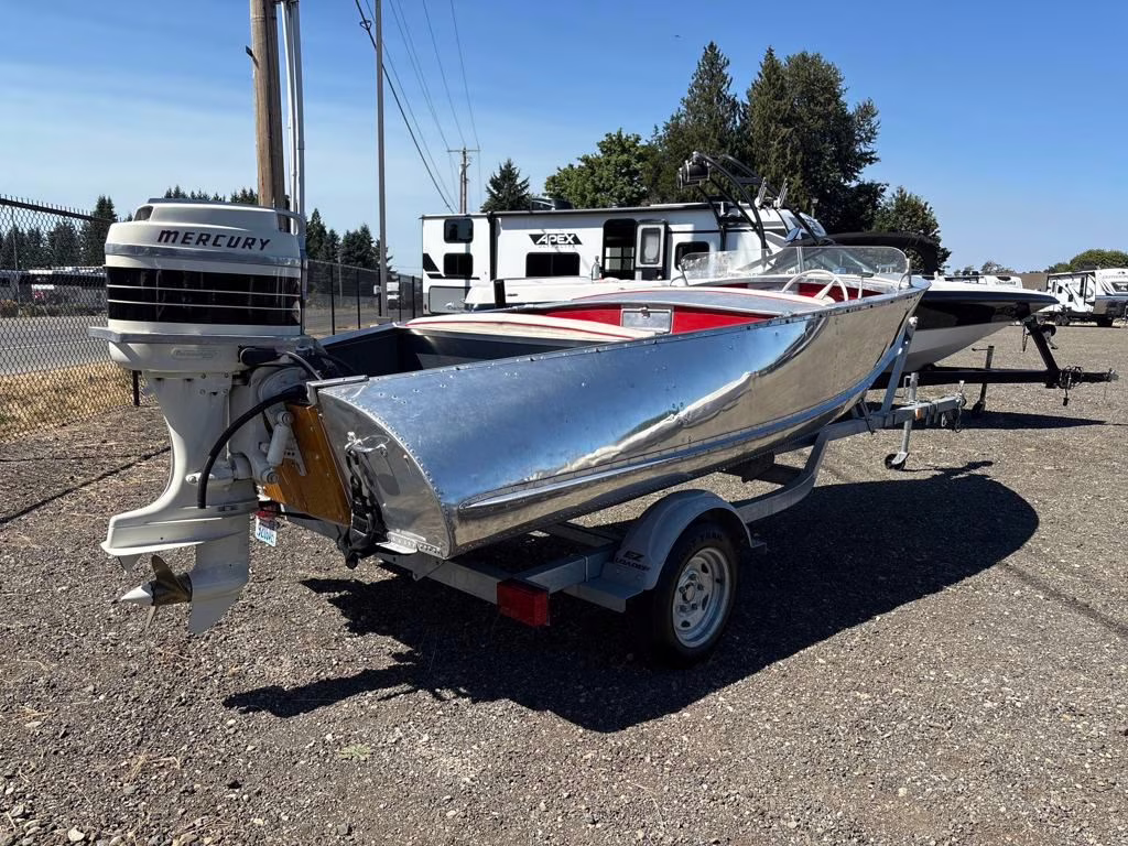 1955 Chrome Vagabond Feather Craft Boat Boat