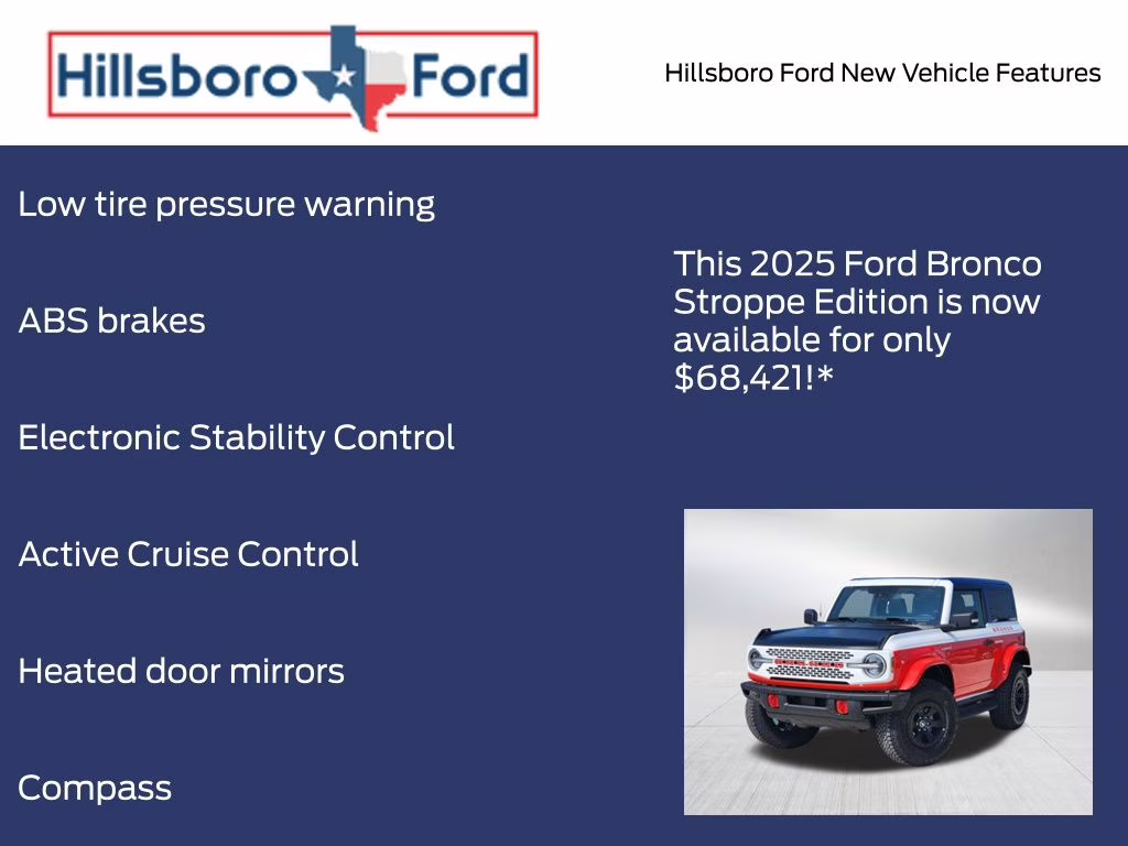 2025 Oxford White Ford Bronco Stroppe Edition 4X4 SUV
