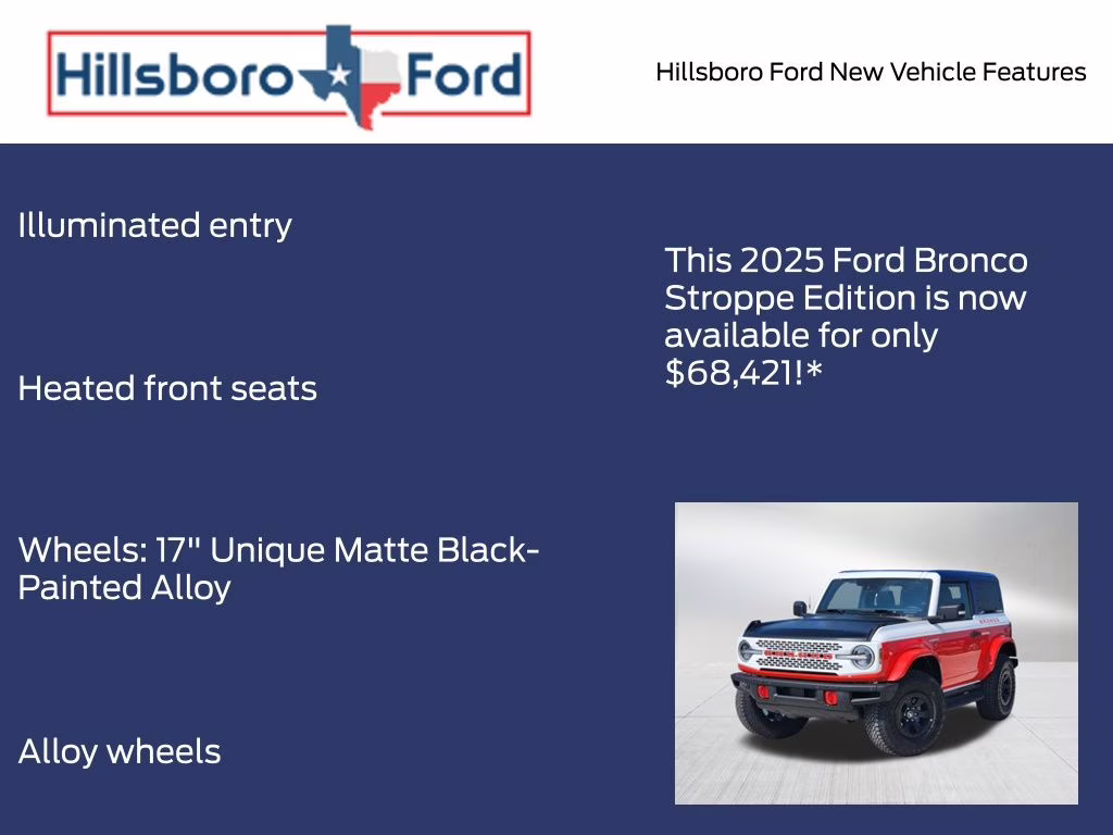 2025 Oxford White Ford Bronco Stroppe Edition 4X4 SUV
