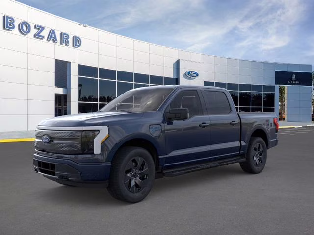 2025 Antimatter Blue Metallic Ford F-150 Lightning Flash AWD Truck