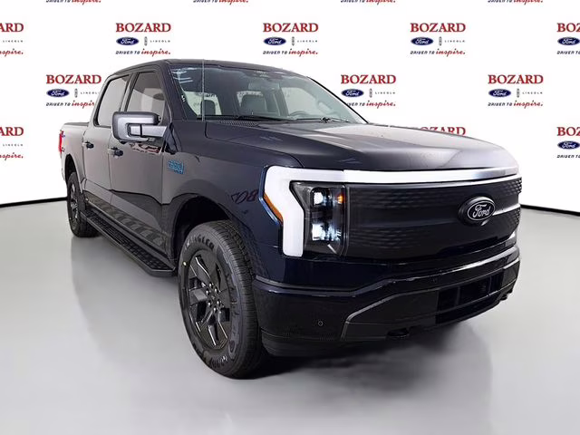 2025 Antimatter Blue Metallic Ford F-150 Lightning Flash AWD Truck