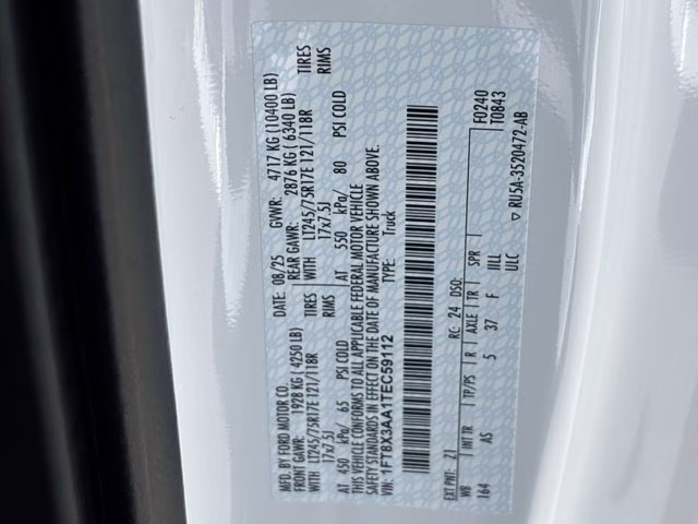 2026 Oxford White Ford Super Duty F-350 SRW XL RWD Truck