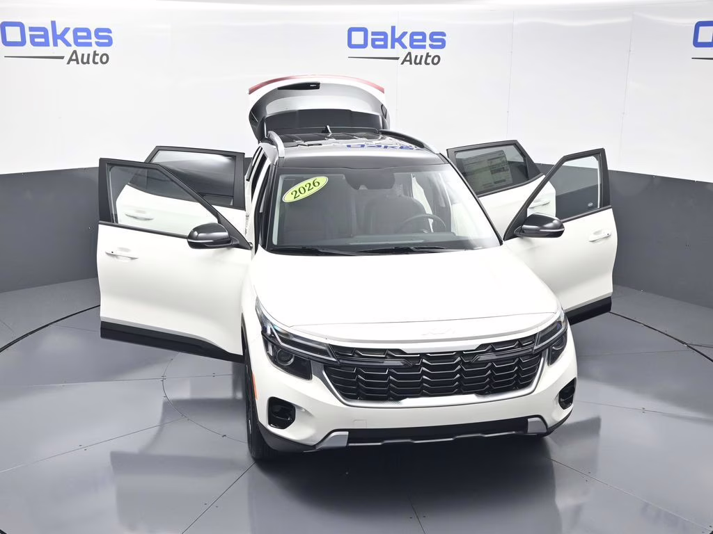 2026 Clear White/Black Roof Kia Seltos S AWD SUV