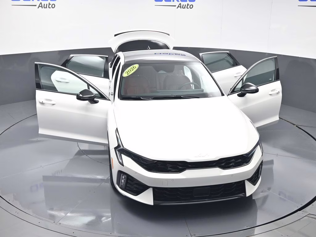 2026 Snow White Pearl Kia K5 GT-Line AWD Sedan