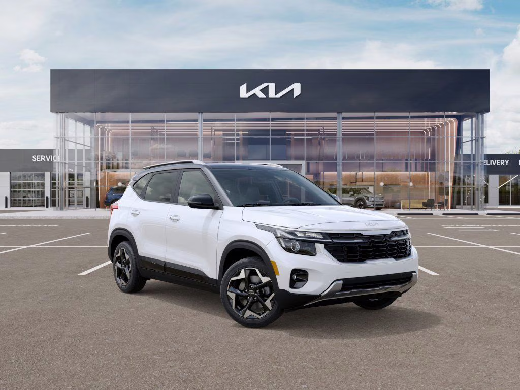 2026 Clear White/Black Roof Kia Seltos S AWD SUV