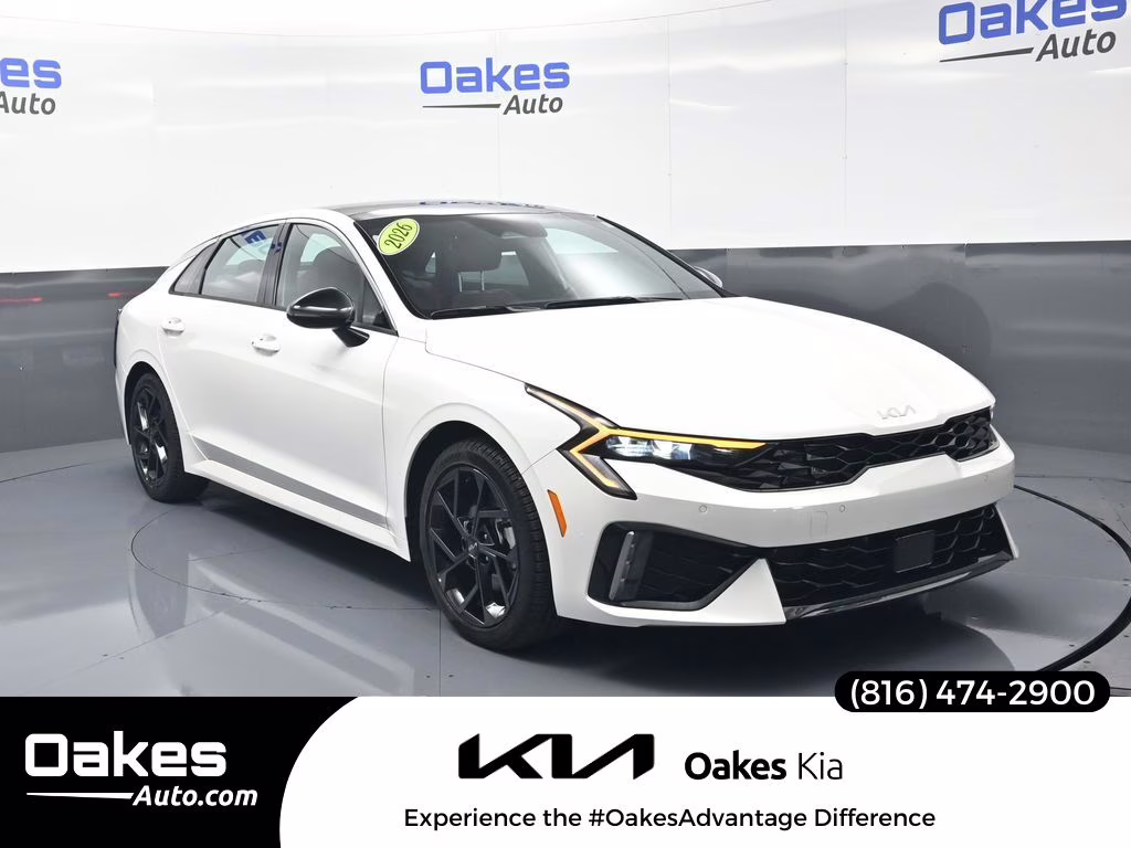 2026 Snow White Pearl Kia K5 GT-Line AWD Sedan