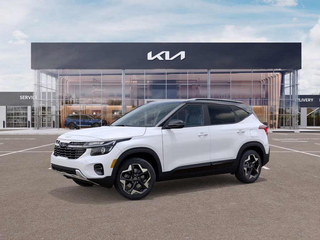 2026 Clear White/Black Roof Kia Seltos S AWD SUV