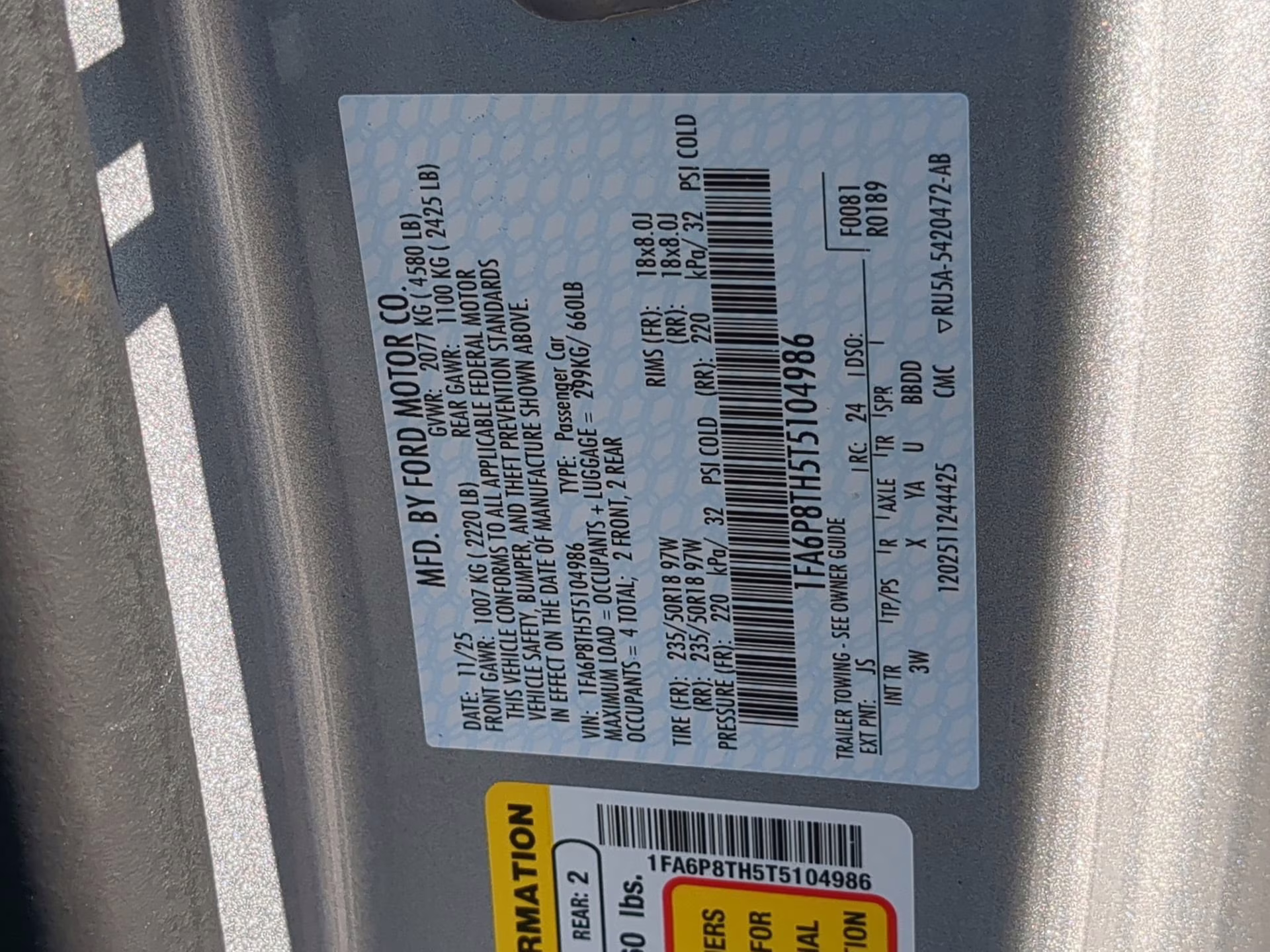 2026 Iconic Silver Metallic Ford Mustang EcoBoost Premium RWD Coupe