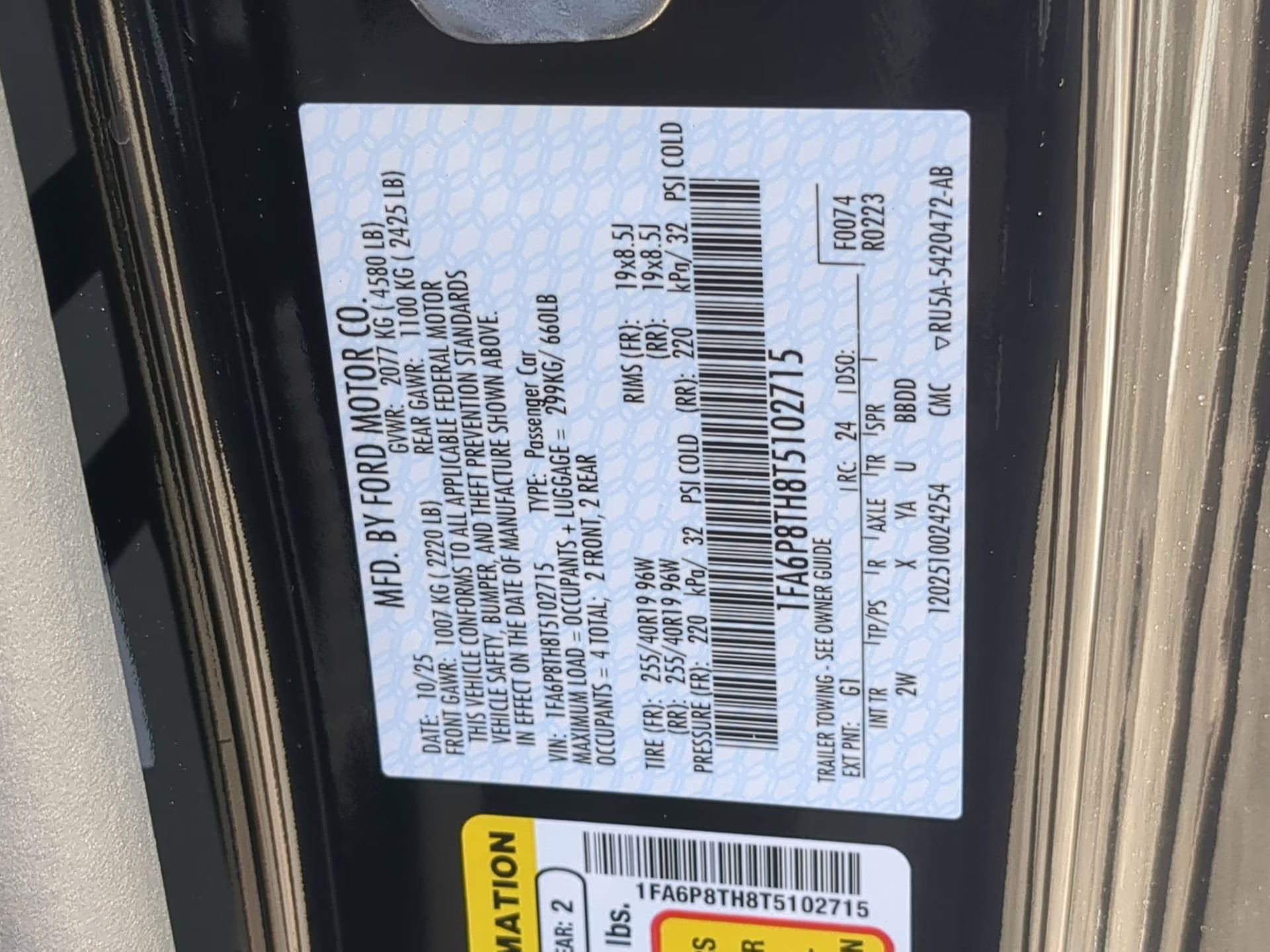 2026 Shadow Black Ford Mustang EcoBoost RWD Coupe