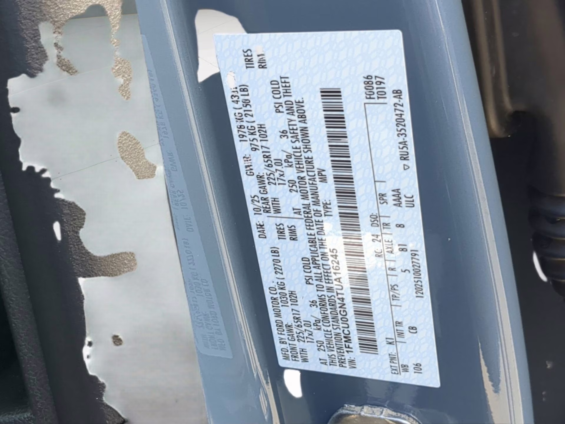 2026 Vapor Blue Metallic Ford Escape Active FWD SUV