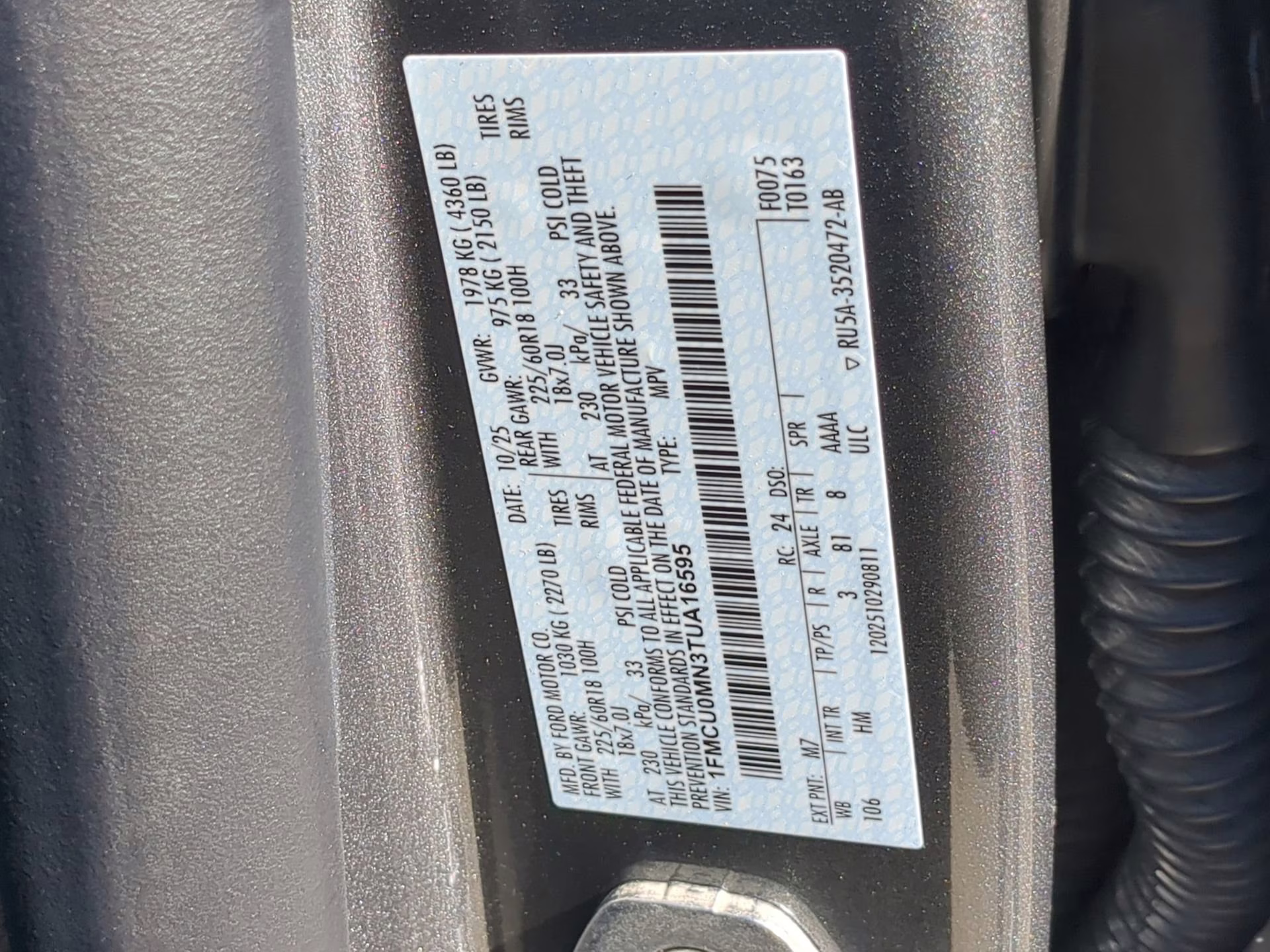 2026 Carbonized Gray Metallic Ford Escape ST-Line FWD SUV