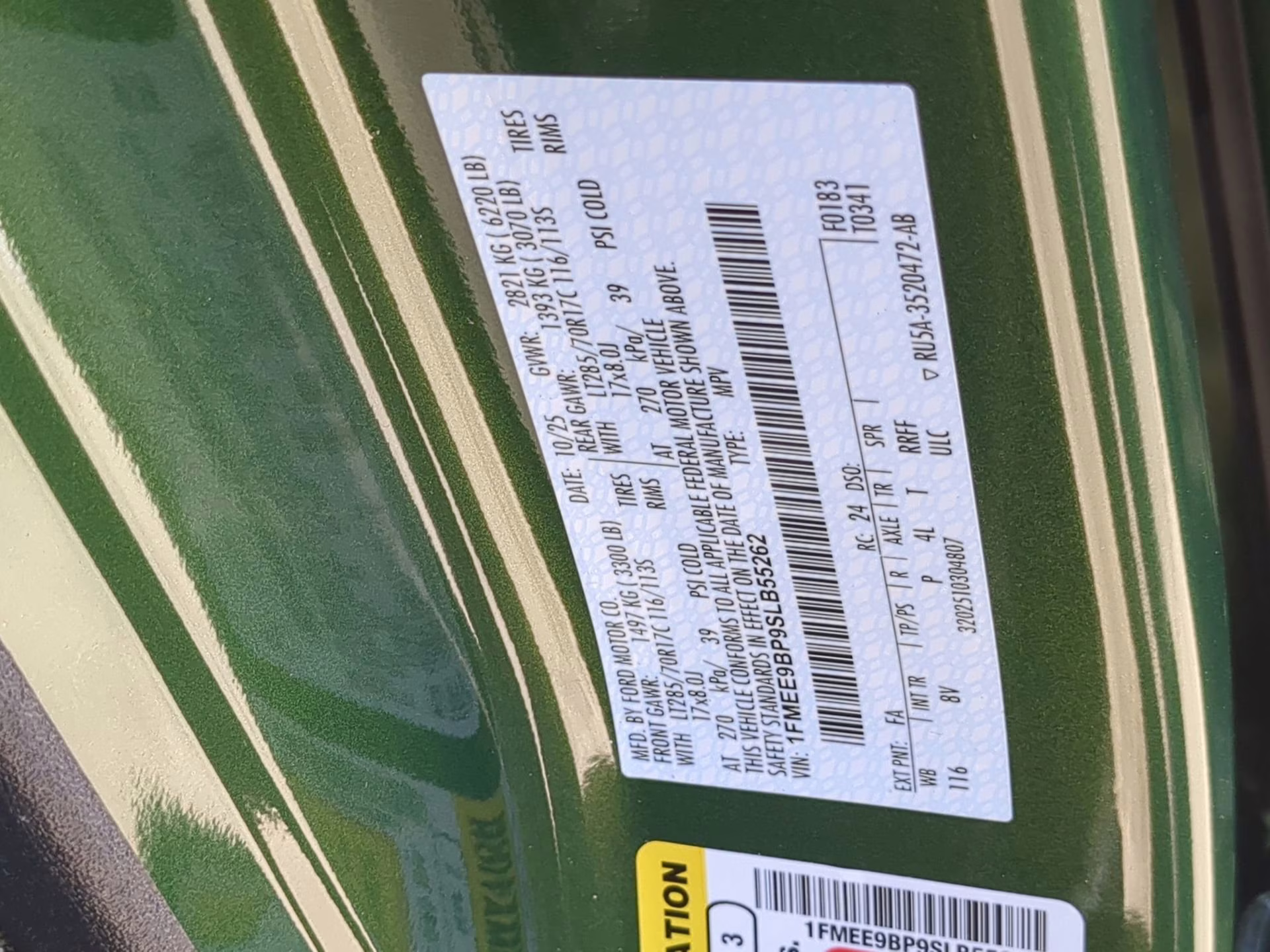 2025 Eruption Green Metallic Ford Bronco Badlands 4X4 Convertible