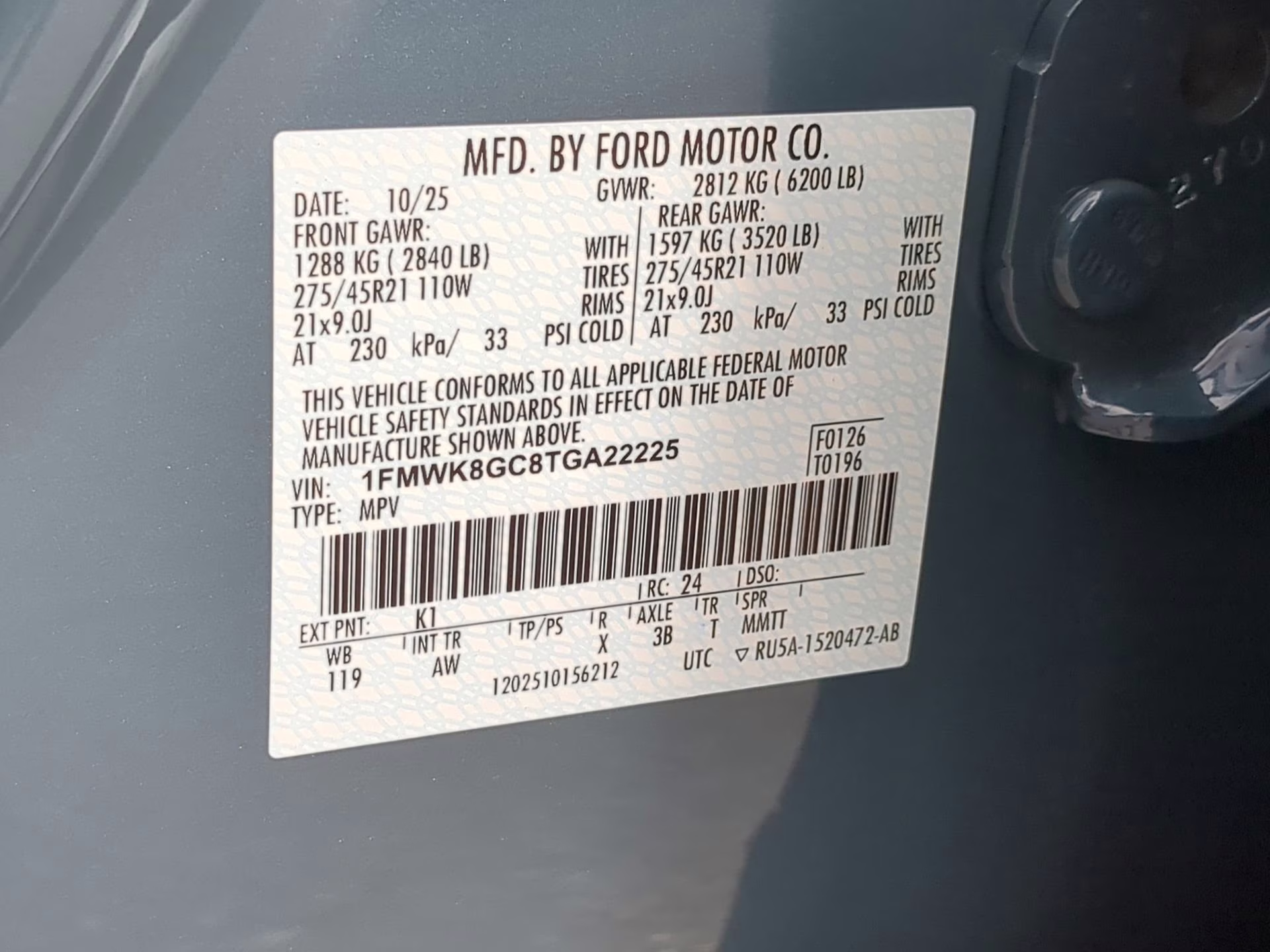 2026 Vapor Blue Metallic Ford Explorer ST 4X4 SUV