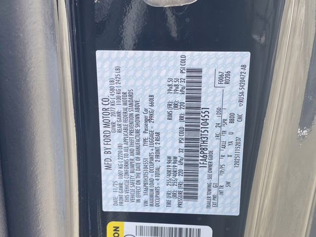 2026 Shadow Black Ford Mustang EcoBoost Premium RWD Coupe