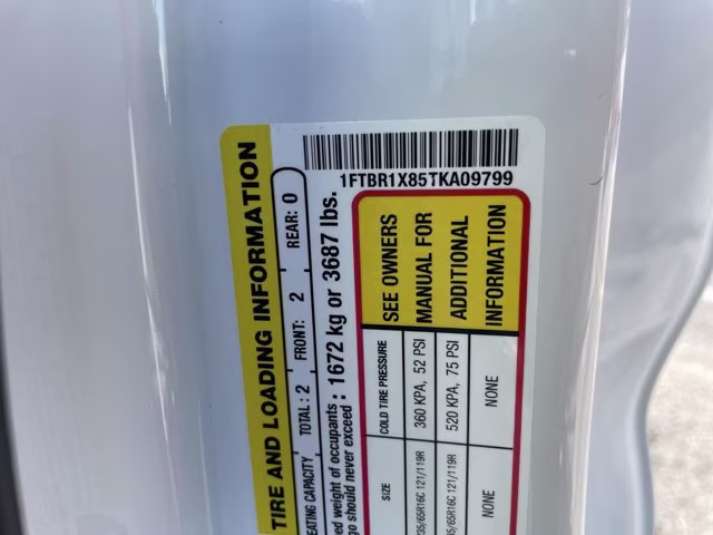 2026 Oxford White Ford Transit Cargo Van Base RWD Van
