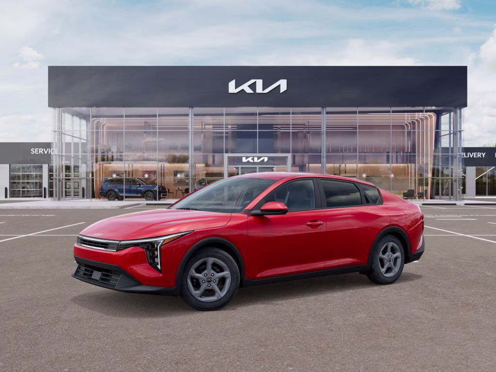 2025 Currant Red Kia K4 LXS FWD Sedan