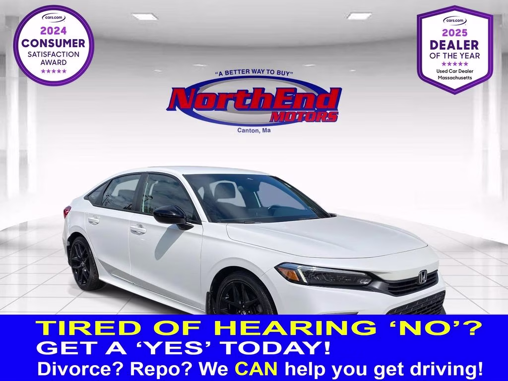 2024 Platinum White Pearl Honda Civic Sport FWD Sedan