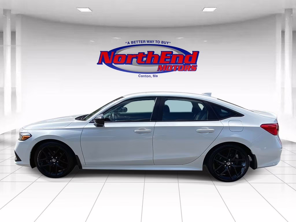 2024 Platinum White Pearl Honda Civic Sport FWD Sedan