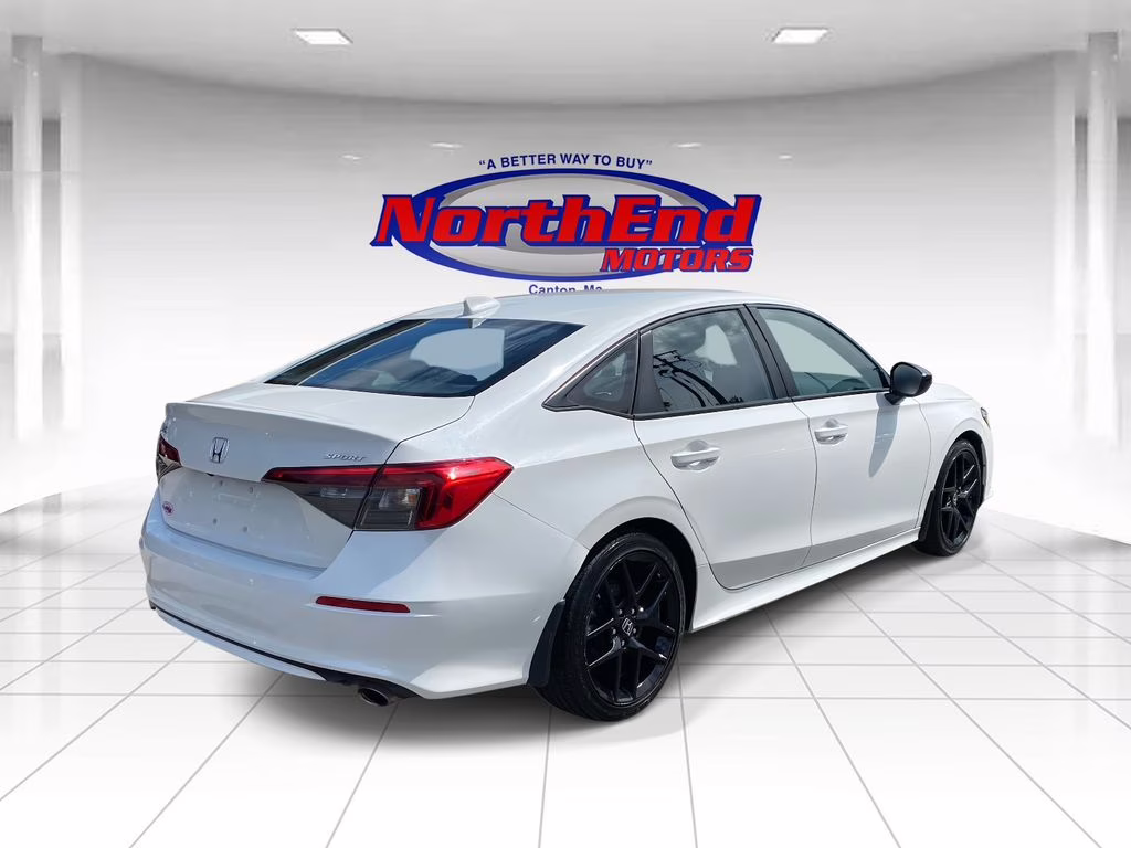 2024 Platinum White Pearl Honda Civic Sport FWD Sedan