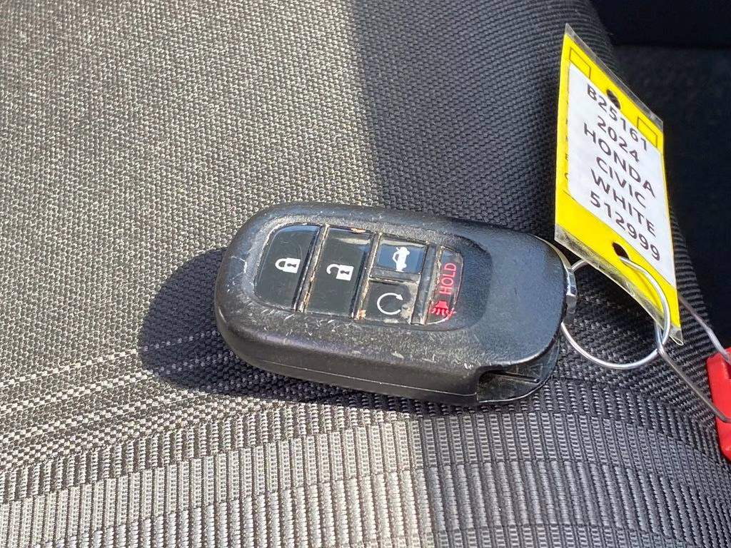 2024 Platinum White Pearl Honda Civic Sport FWD Sedan