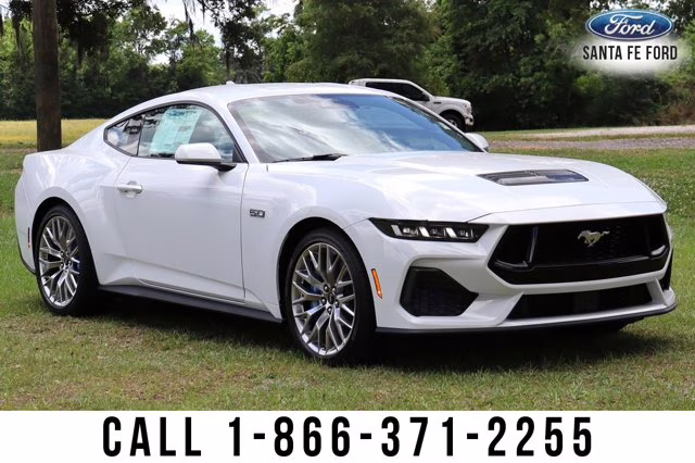 2024 White Ford Mustang GT Premium RWD Coupe