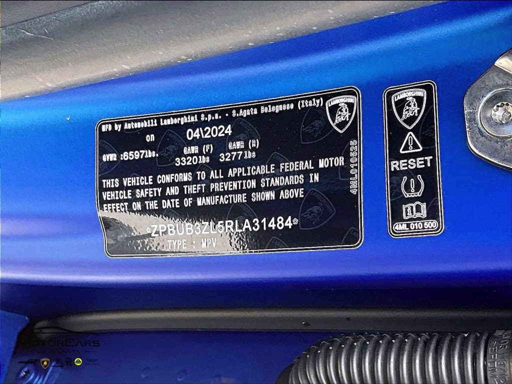 2024 Blu Aegeus Matt Lamborghini Urus S AWD SUV