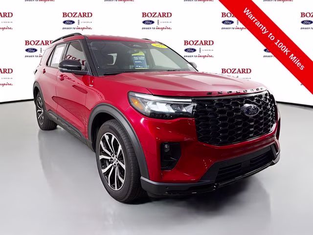 2025 Red Metallic Ford Explorer ST-Line RWD SUV