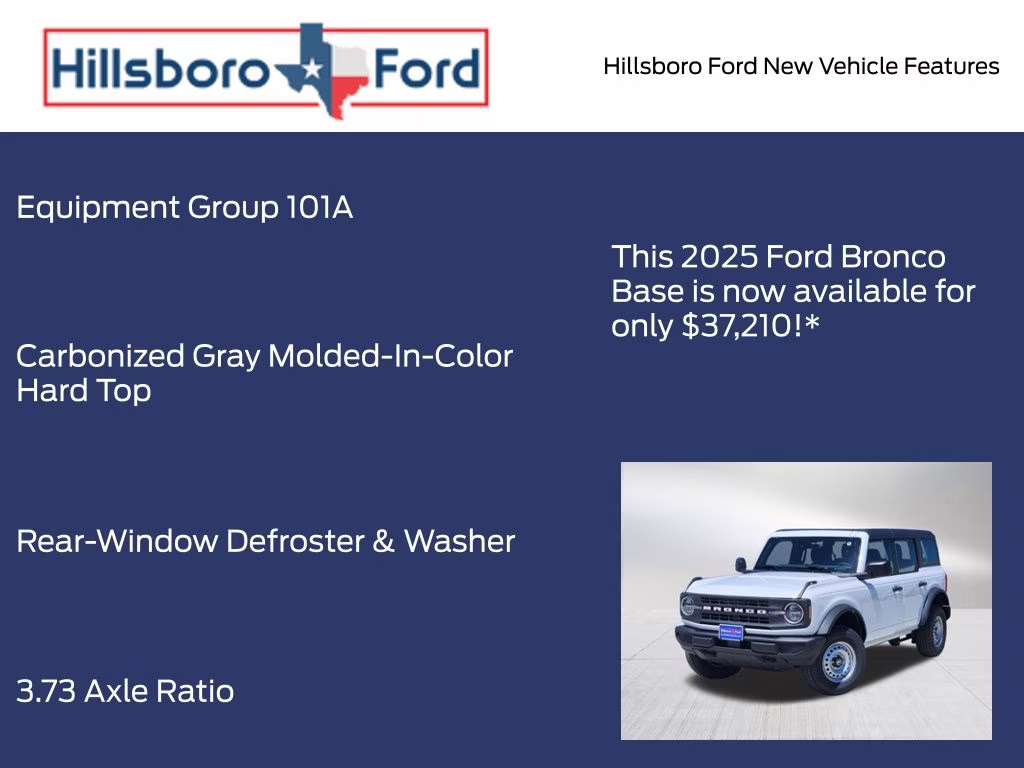 2025 Oxford White Ford Bronco Base 4X4 SUV