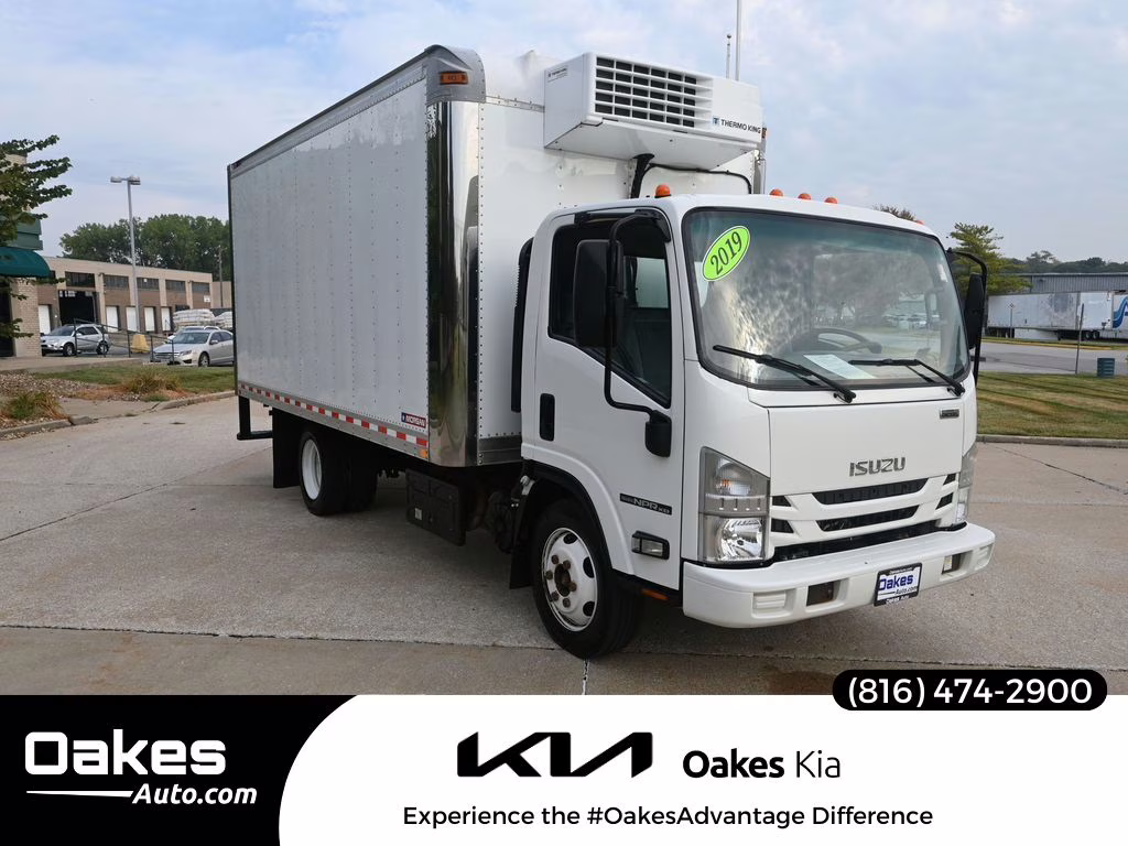 2019 White Isuzu NPR XD Refrigerated Truck