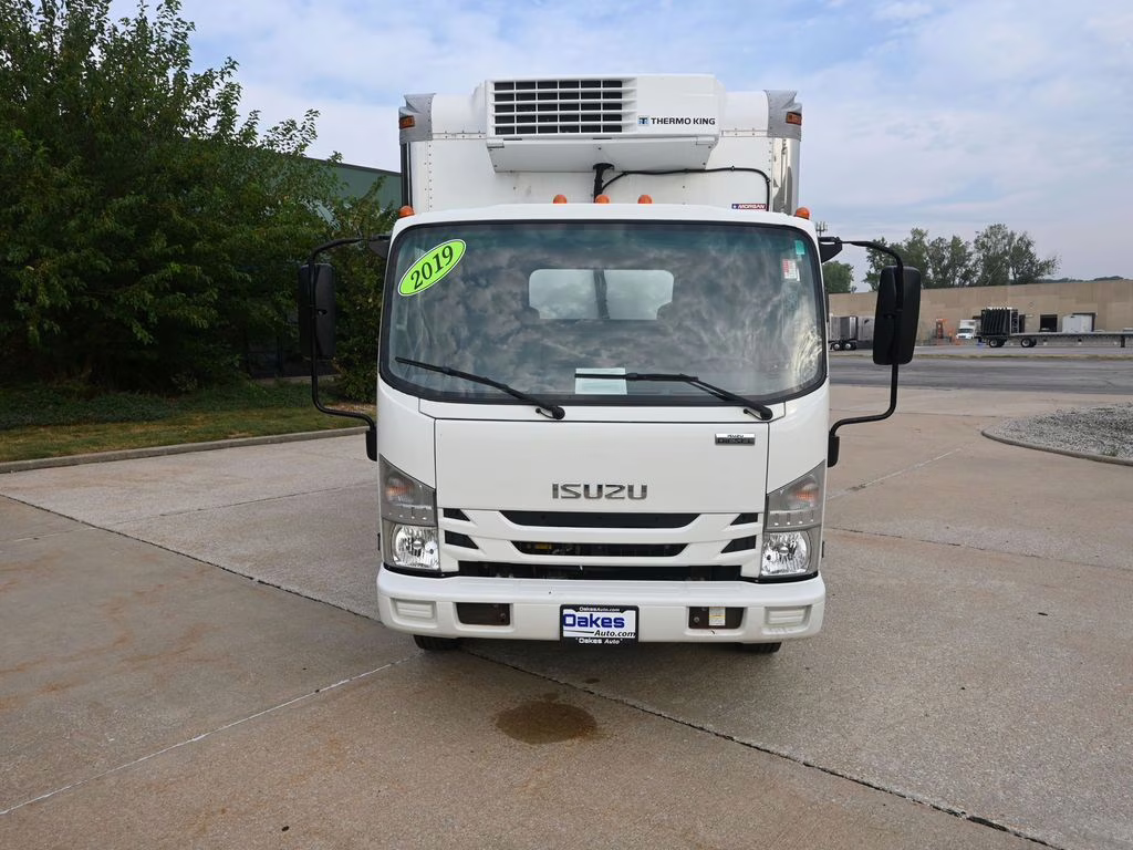 2019 White Isuzu NPR XD Refrigerated Truck