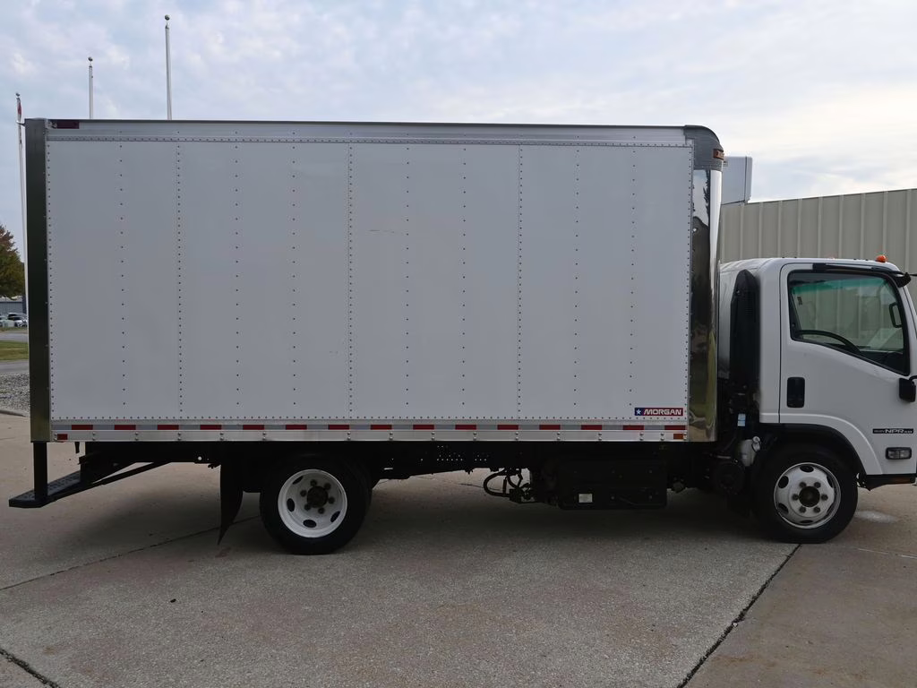 2019 White Isuzu NPR XD Refrigerated Truck