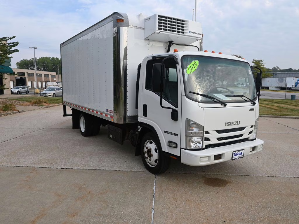 2019 White Isuzu NPR XD Refrigerated Truck
