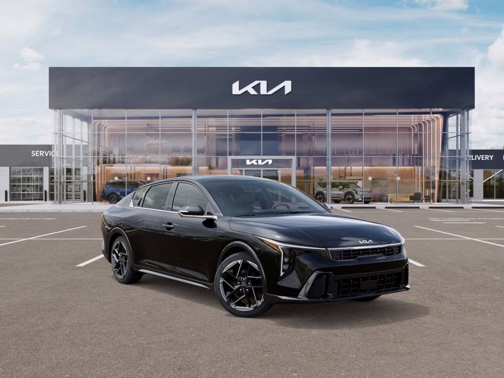 2025 Aurora Black Pearl Kia K4 GT-Line FWD Sedan