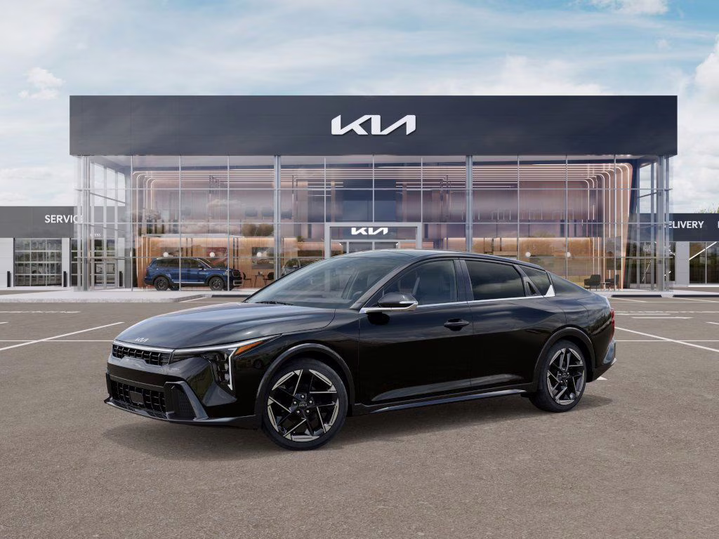 2025 Aurora Black Pearl Kia K4 GT-Line FWD Sedan