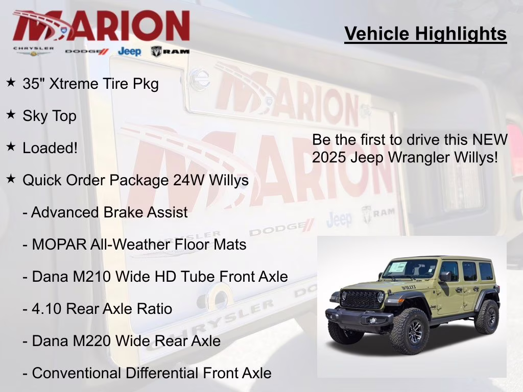 2025 41 Jeep Wrangler Willys 4X4 SUV