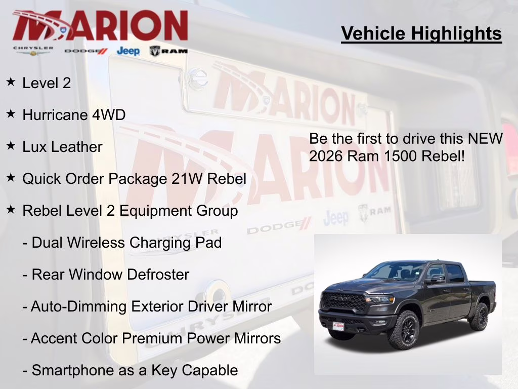 2026 Granite Crystal Metallic Clearcoat Ram 1500 Rebel 4X4 Truck