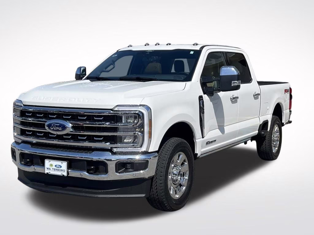 2025 Star White Metallic Tri-Coat Ford Super Duty F-350 SRW Lariat 4X4 Truck