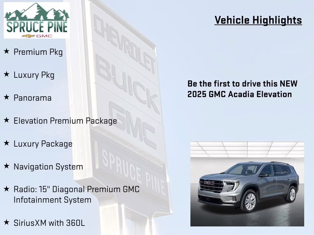 2025 Sterling Metallic GMC Acadia Elevation FWD SUV