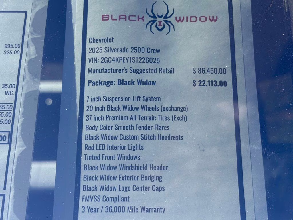 2025 Black Chevrolet Silverado 2500HD LTZ 4X4 Truck