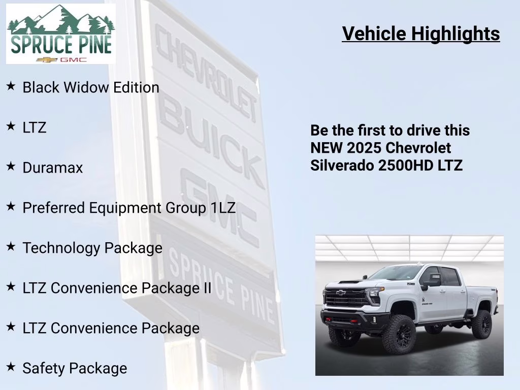 2025 Summit White Chevrolet Silverado 2500HD LTZ 4X4 Truck