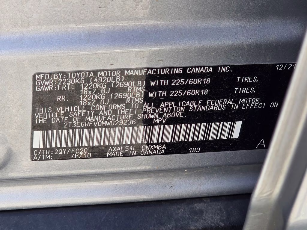 2021 Magnetic Gray Metallic/Midnight Black Metallic Toyota RAV4 Hybrid XSE AWD SUV