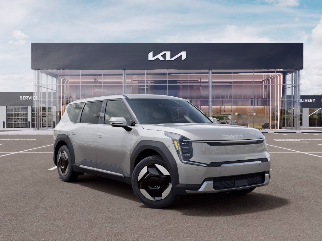 2026 Ivory Silver Kia EV9 Light Long Range RWD SUV