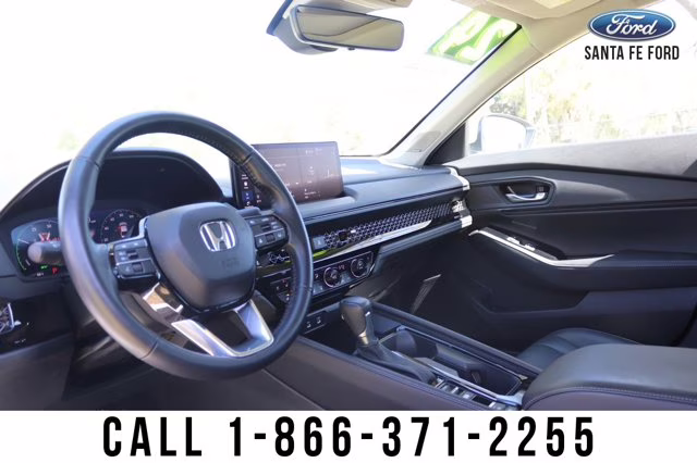 2024 White Honda Accord Hybrid Touring FWD Sedan