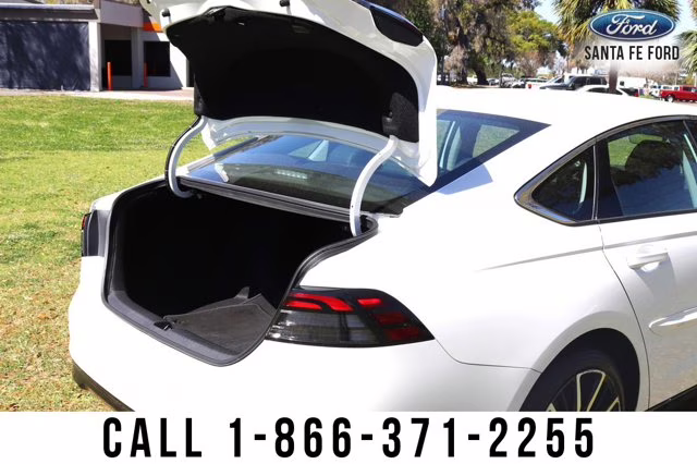 2024 White Honda Accord Hybrid Touring FWD Sedan