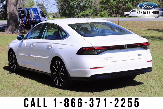 2024 White Honda Accord Hybrid Touring FWD Sedan