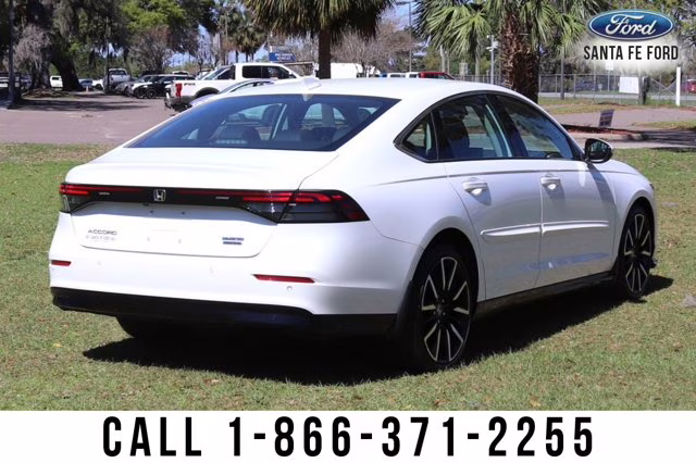 2024 White Honda Accord Hybrid Touring FWD Sedan