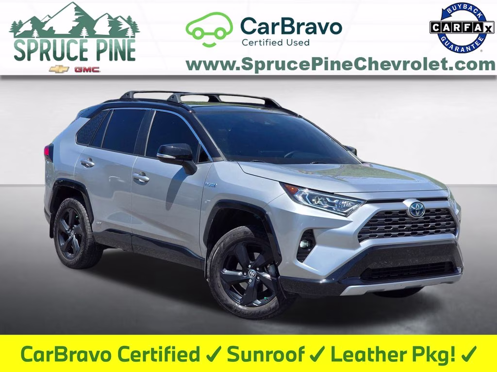 2021 Magnetic Gray Metallic/Midnight Black Metallic Toyota RAV4 Hybrid XSE AWD SUV