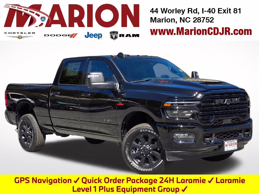 2026 Diamond Black Crystal Pearlcoat Ram 2500 Laramie 4X4 Truck