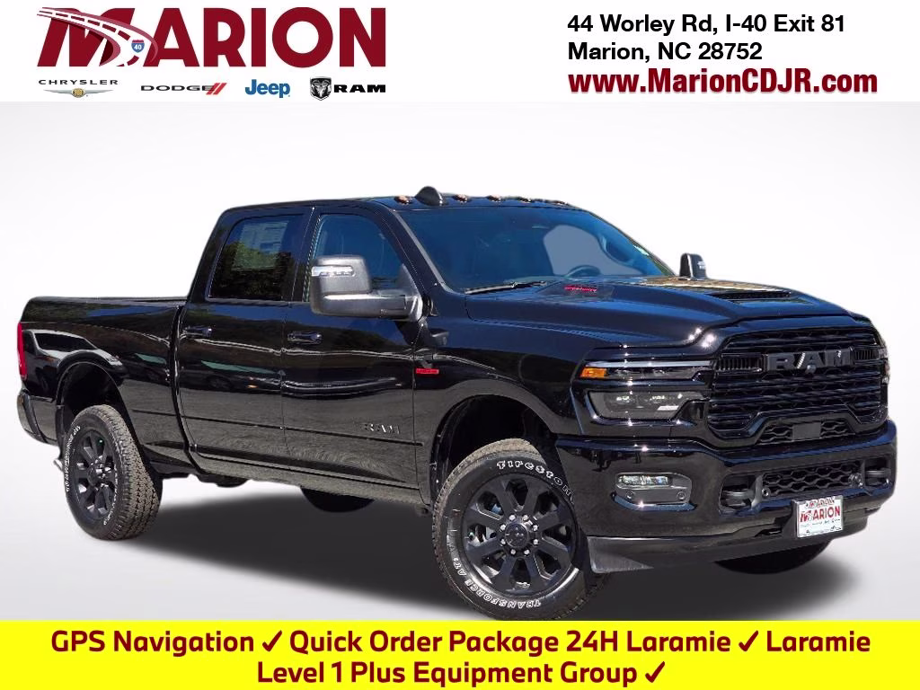 2026 Diamond Black Crystal Pearlcoat Ram 2500 Laramie 4X4 Truck