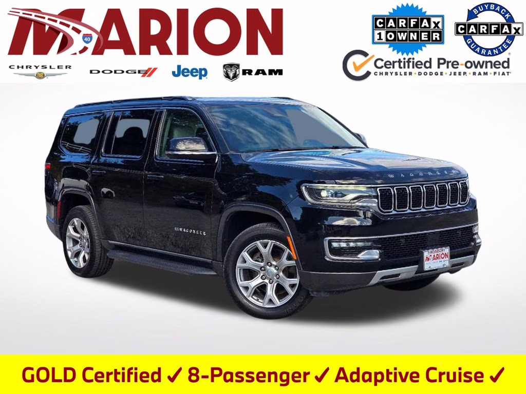 2022 Diamond Black Crystal Pearlcoat Jeep Wagoneer Series II 4X4 SUV